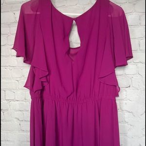 Flattering sleeves purple flair dress(size 18/20)
